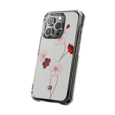 Red Impact MagSafe Phone Case for iPhone - Kyoto Ember Bloom