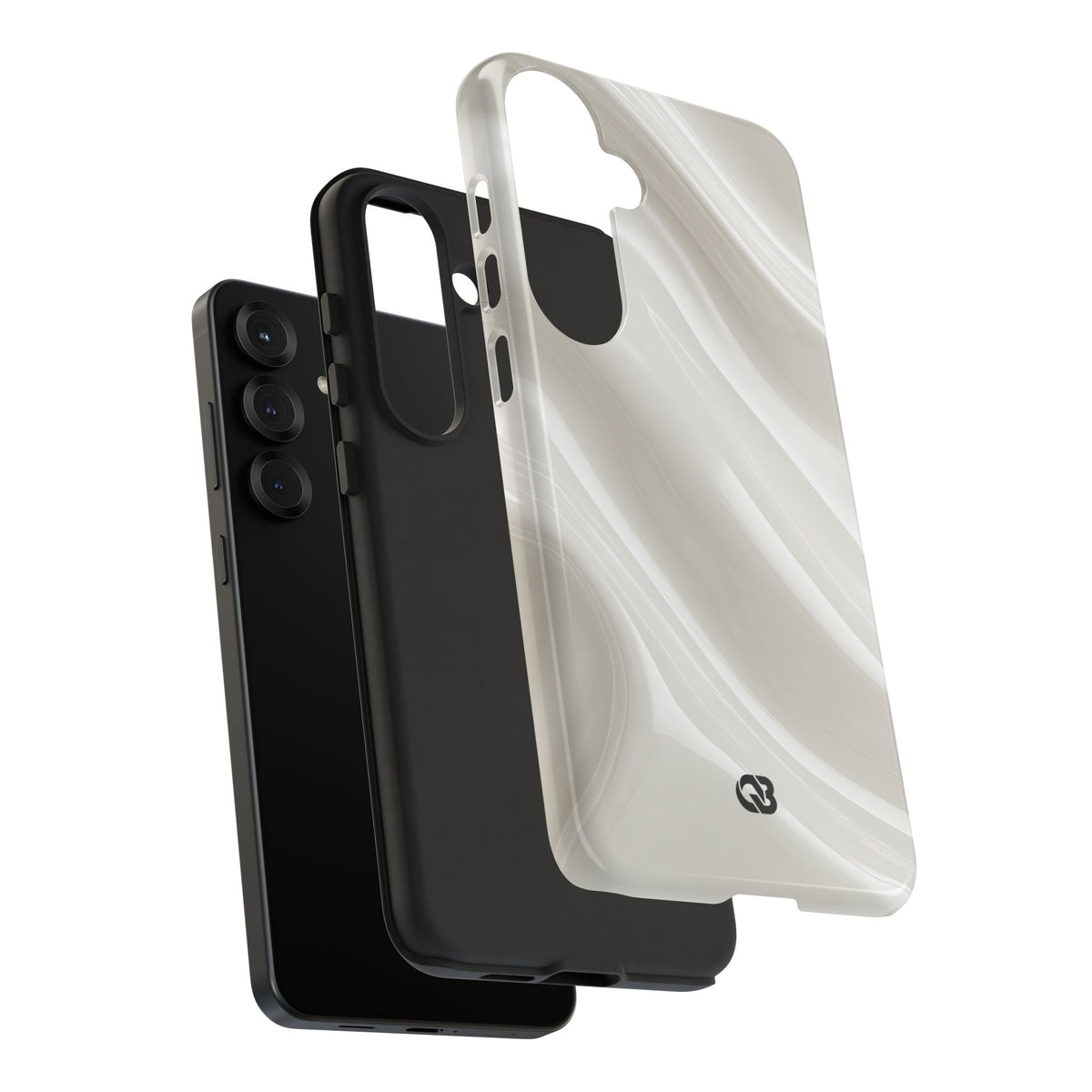 Liquid Enamel Fold · Tough Phone Case for Samsung · White