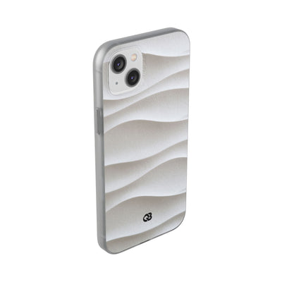 White Lite Phone Case for iPhone - Arctic Flow Ridges