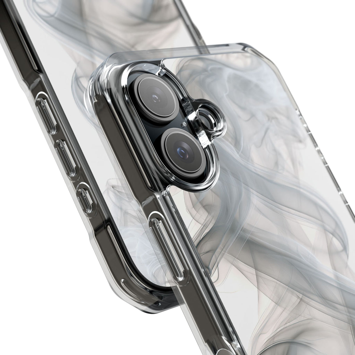 Vapor Noir · Clear Impact Magnetic Phone Case for iPhone ·  White