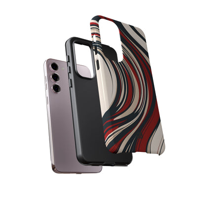 Crimson Flow Waves · Tough Phone Case for Samsung