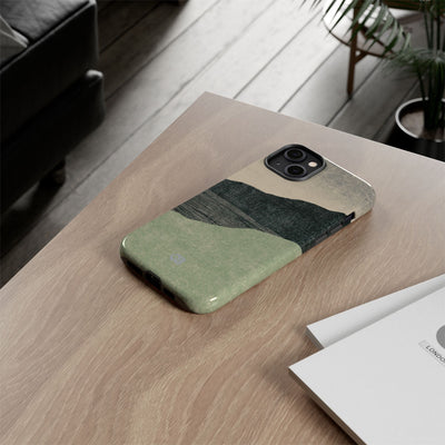 Green Tough Phone Case for iPhone - Moss Ridge Grain