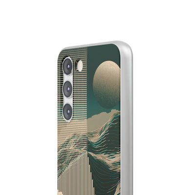 Green Lite Phone Case for Samsung - Lunar Moss Topography
