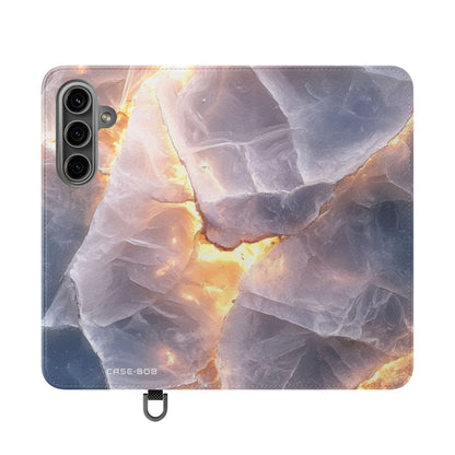 Kristallen aderen gloed - Samsung S24 Case - Portemonnee