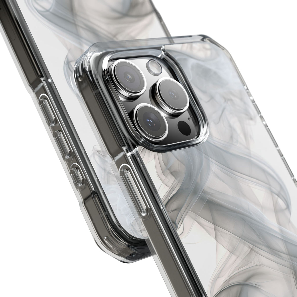 Vapor Noir · Clear Impact Magnetic Phone Case for iPhone ·  White