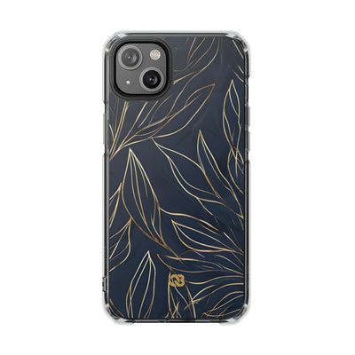 Gilded Navy Foliage · Impact Coque de téléphone pour iPhone · Magsafe