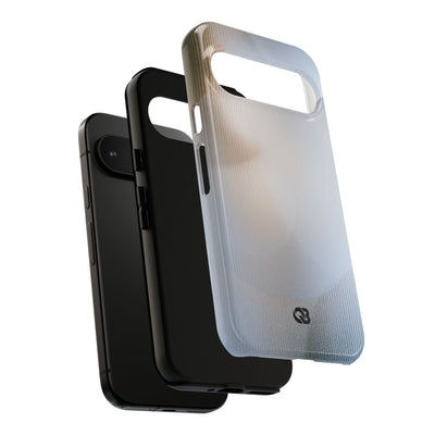 White Tough Phone Case for Google Pixel - Frosted Ribbed Sphere