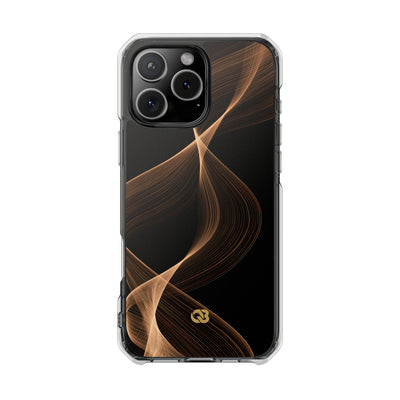 Brown Impact MagSafe Phone Case for iPhone - Copper Silk Wave
