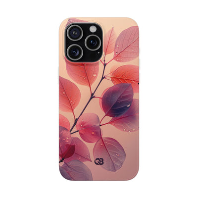 Dewy Magenta Foliage · Soft Phone Case for iPhone