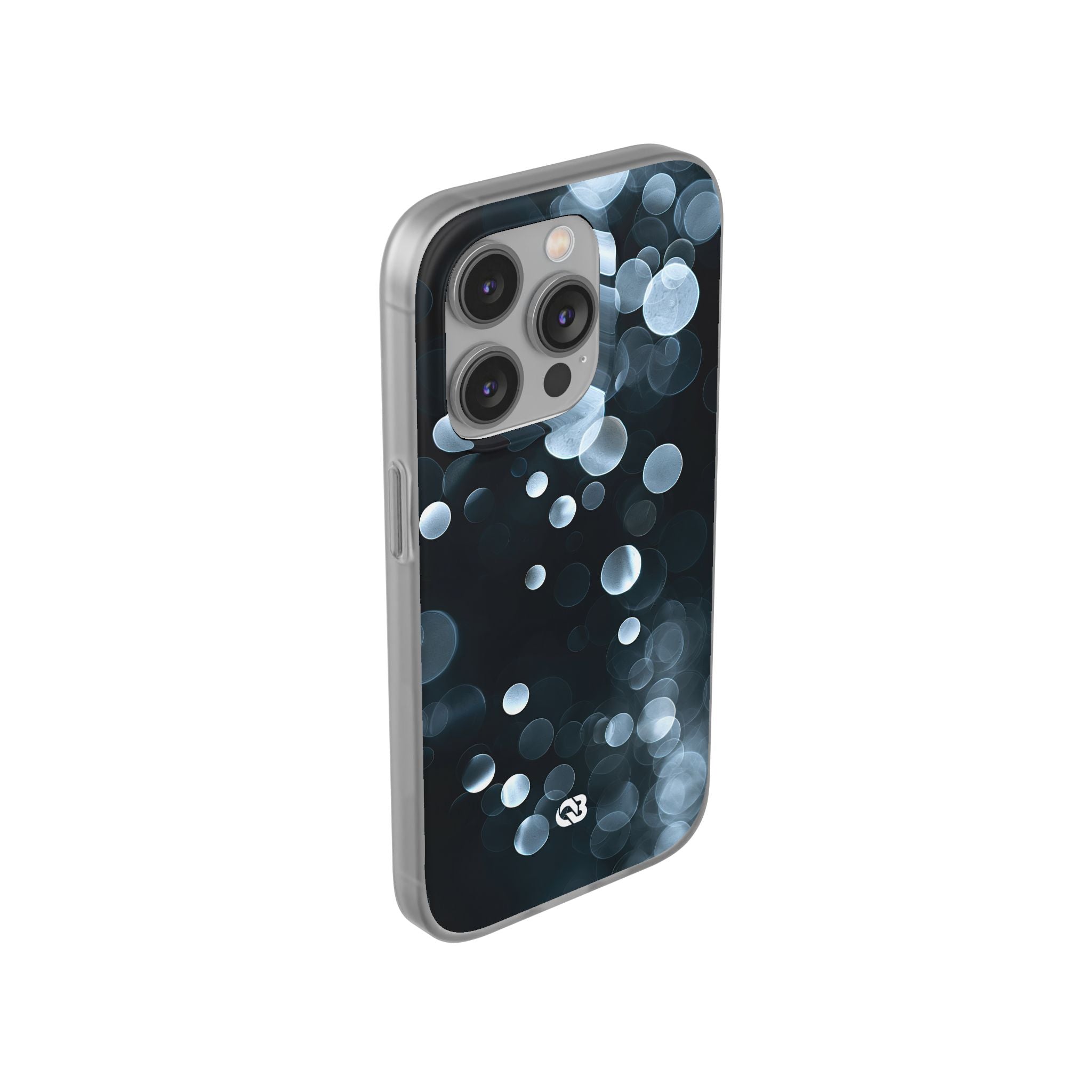 Black Lite Phone Case for iPhone - Silver Orbit Glow