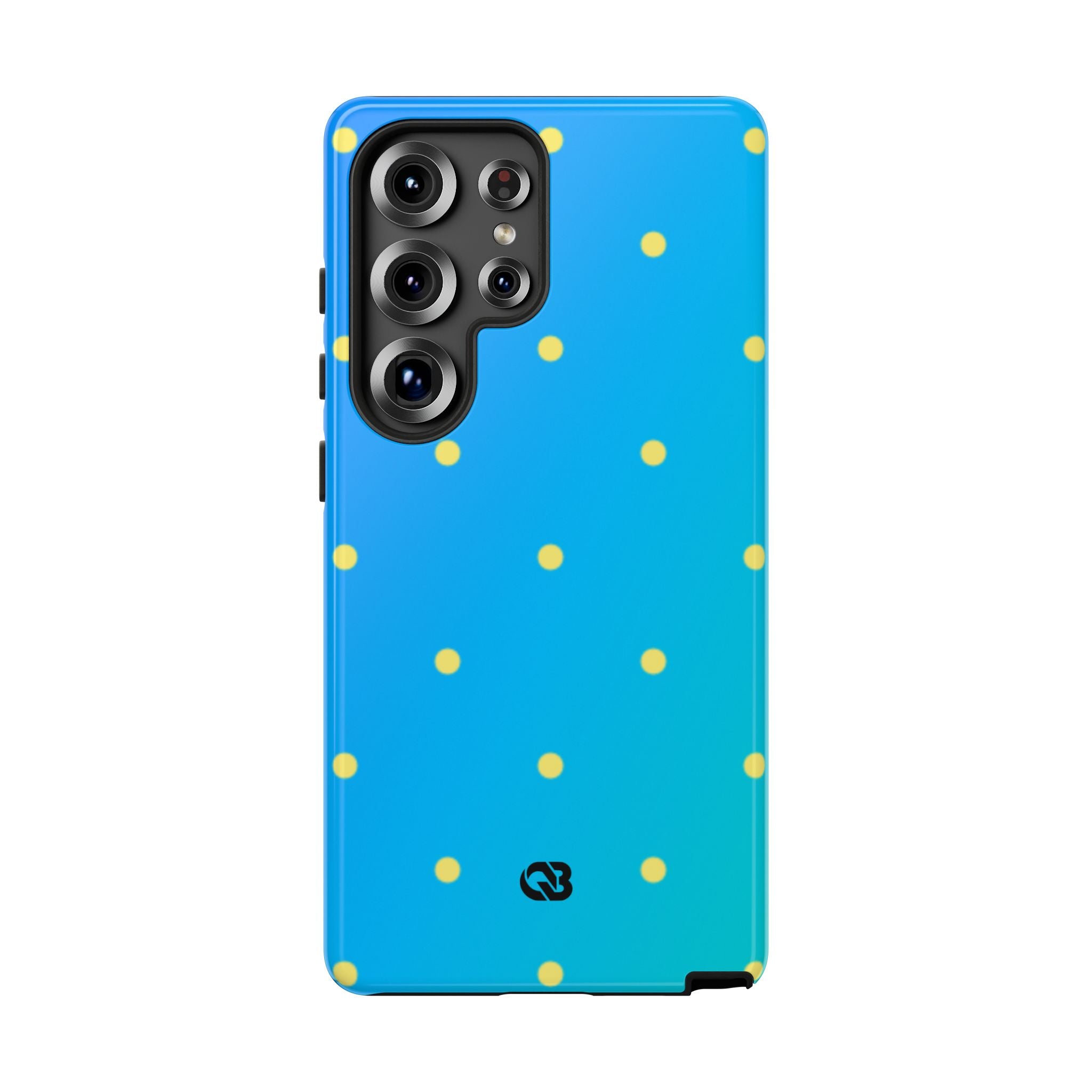 Cyan Sun Dots · Tough Custodia per Samsung