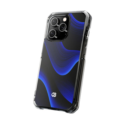 Blue Impact MagSafe Phone Case for iPhone - Electric Cobalt Flow