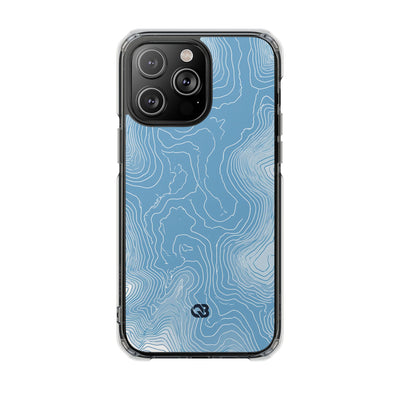 Blue Impact MagSafe Phone Case for iPhone - Glacial Ridge Topo