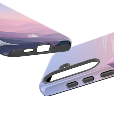 Purple Tough Phone Case for Samsung - Lavender Alpine Dawn