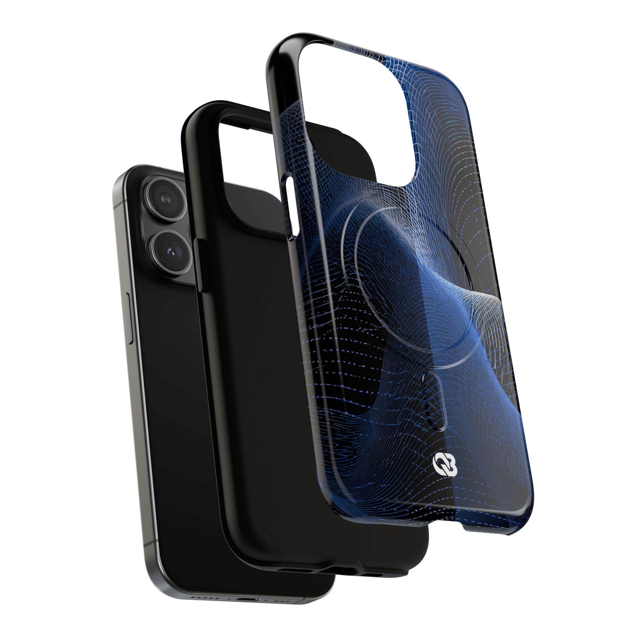 Blue Tough 2.0 Magsafe Phone Case for iPhone - Electric Blue Flux