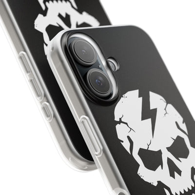 Shattered Bolt Skull · Soft Phone Case for iPhone