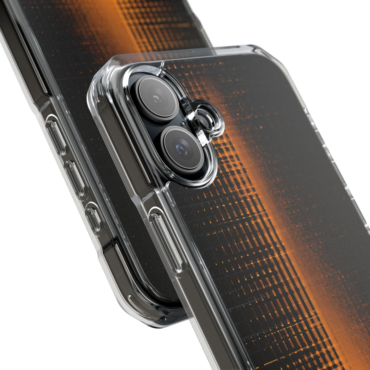 Amber Frequency · Clear Impact Magnetic Phone Case for iPhone · Orange