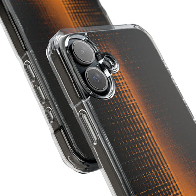 Amber Frequency · Clear Impact Magnetic Phone Case for iPhone · Orange