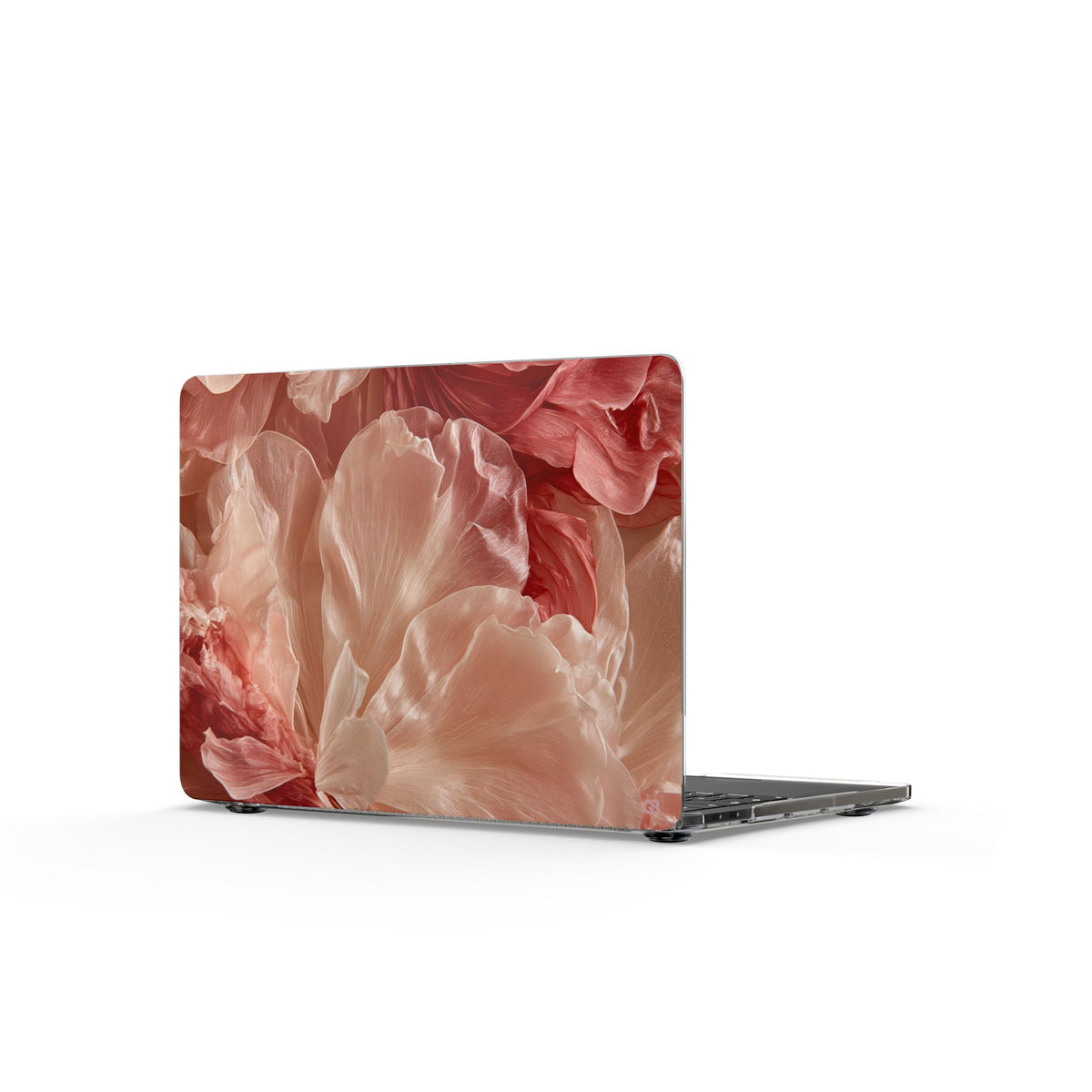Blush Silk Bloom · Clear Hard Case for MacBook · Pink