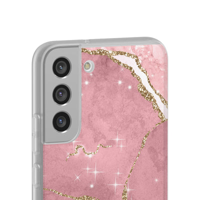 Rose Sparkle Marble · Soft Phone Case for Samsung
