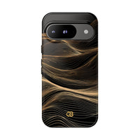 Black Tough Phone Case for Google Pixel - Copper Topo Ridge