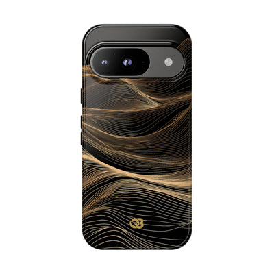 Black Tough Phone Case for Google Pixel - Copper Topo Ridge