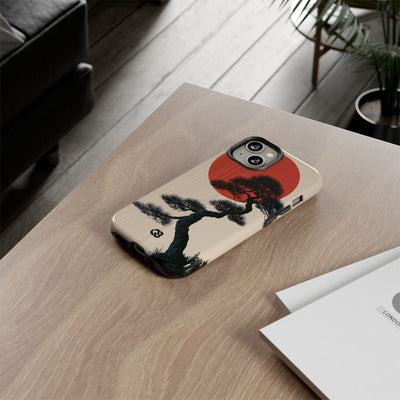 Beige Tough Phone Case for iPhone - Kyoto Crimson Pine