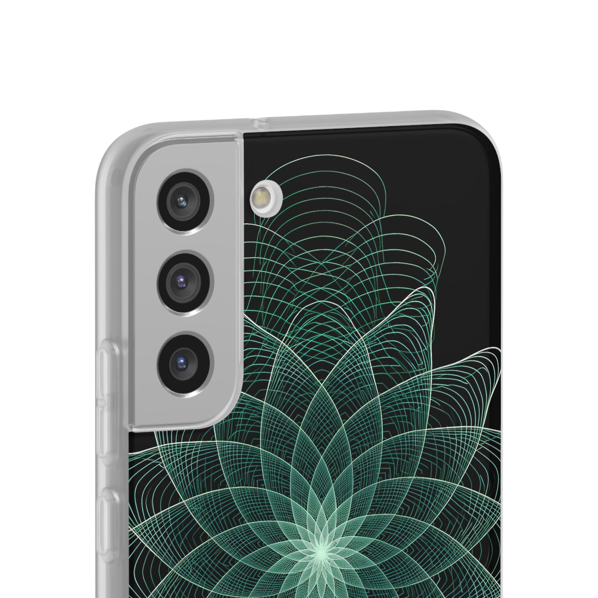 Green Lite Phone Case for Samsung - Cyan Signal Bloom