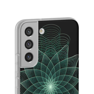 Green Lite Phone Case for Samsung - Cyan Signal Bloom