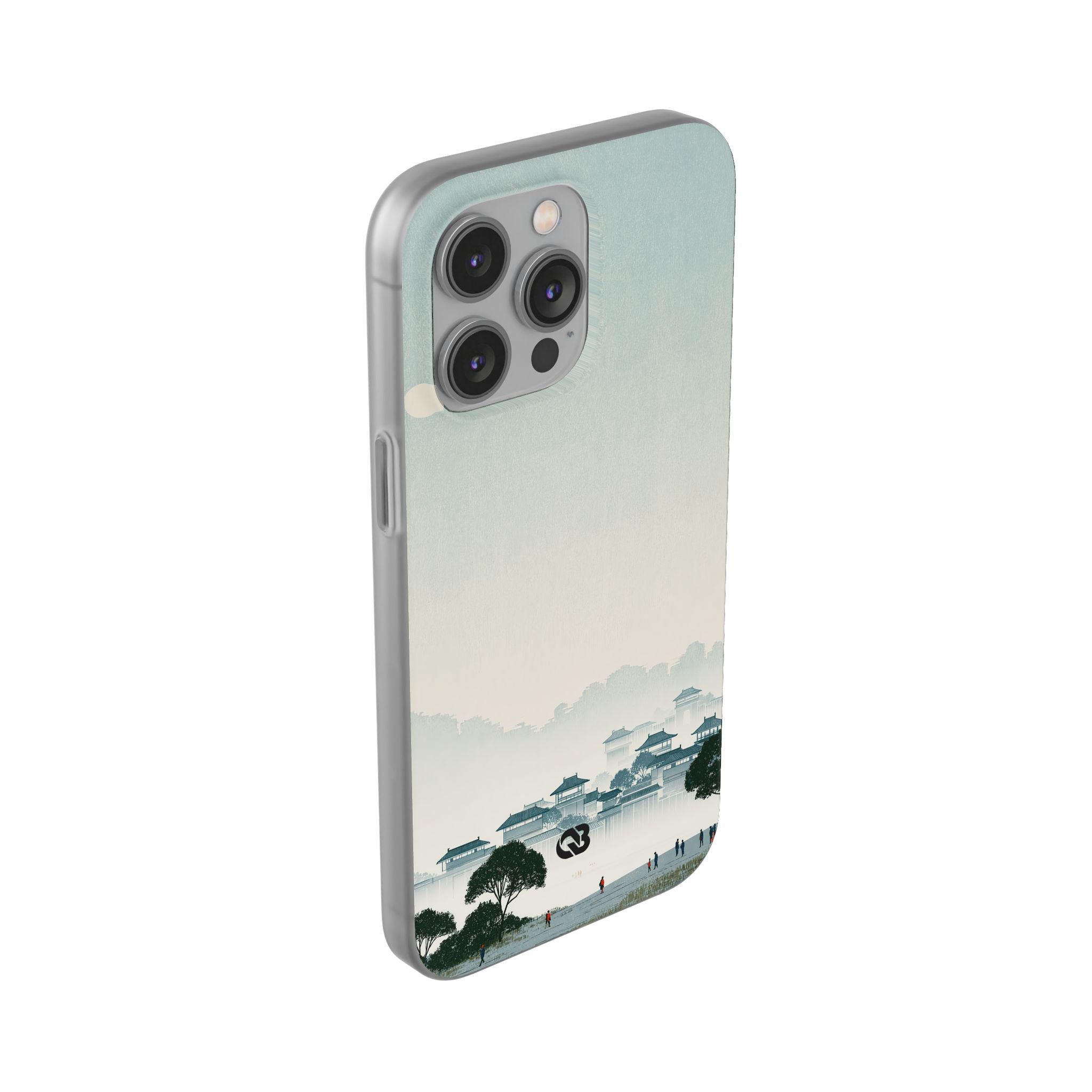 Blue Lite Phone Case for iPhone - Mist Valley Pagoda