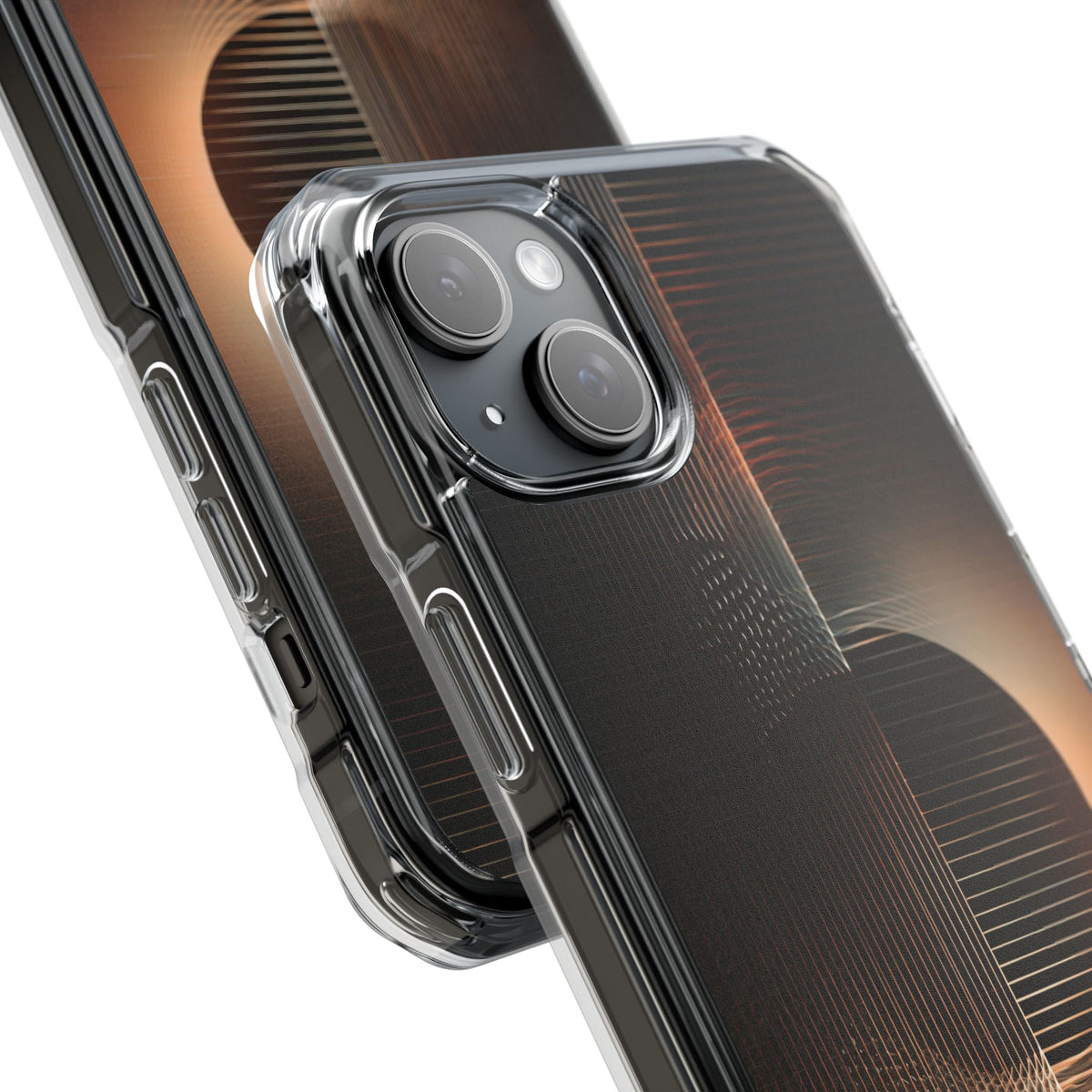 Amber Meridian · Clear Impact Magnetic Phone Case for iPhone · Black