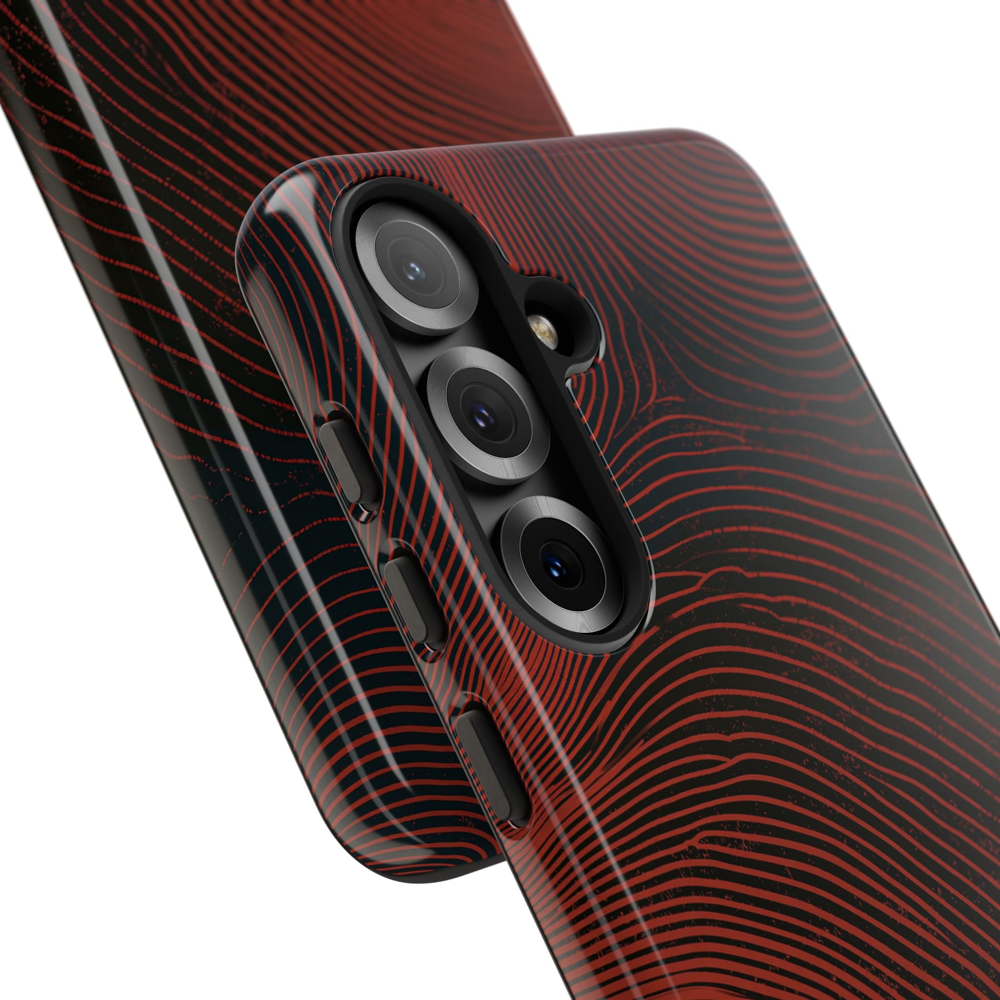 Red Tough Phone Case for Samsung - Terracotta Nerve Map