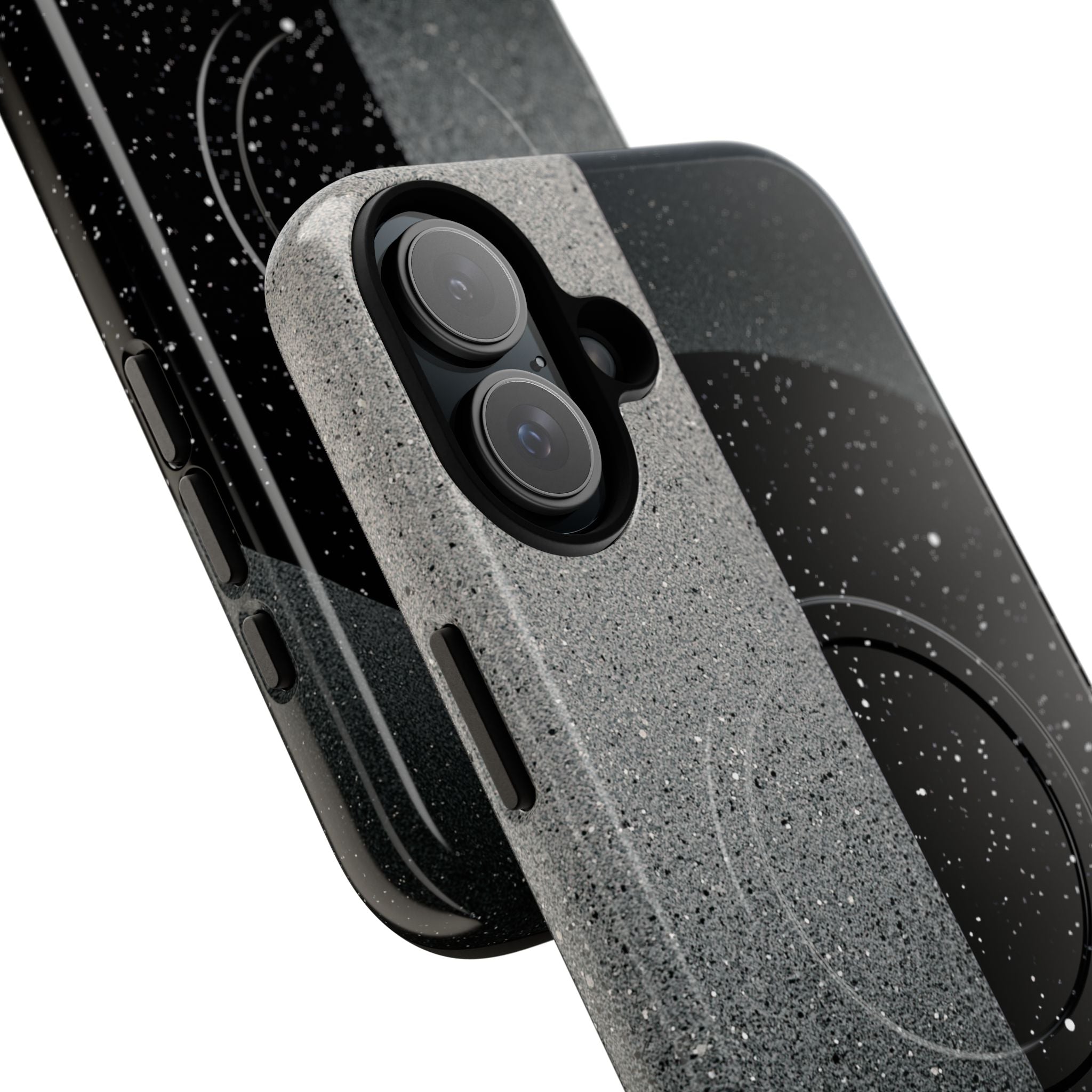 Black Tough 2.0 Magsafe Phone Case for iPhone - Lunar Static Orbit