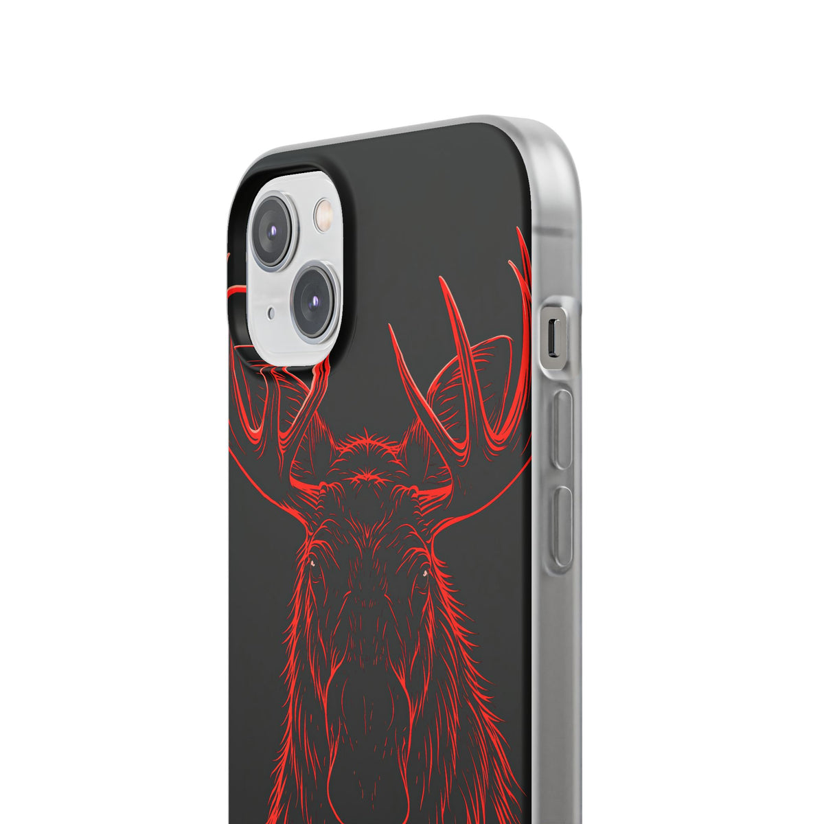 Nordic Moose Contour · Lite Phone Case for iPhone ·  Red