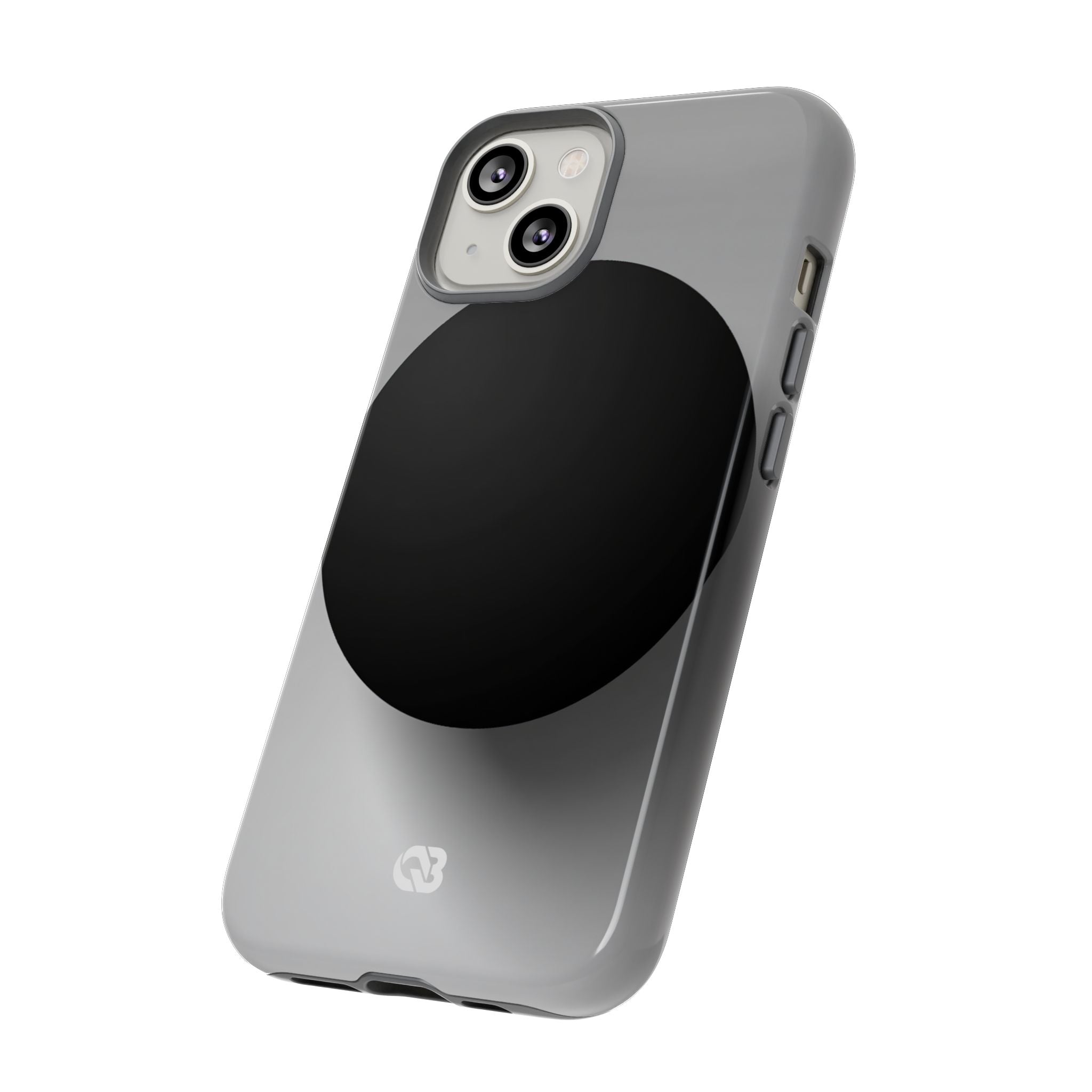 Grey Tough Phone Case for iPhone - Matte Onyx Sphere