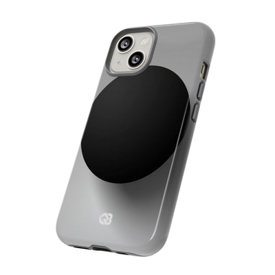 Grey Tough Phone Case for iPhone - Matte Onyx Sphere