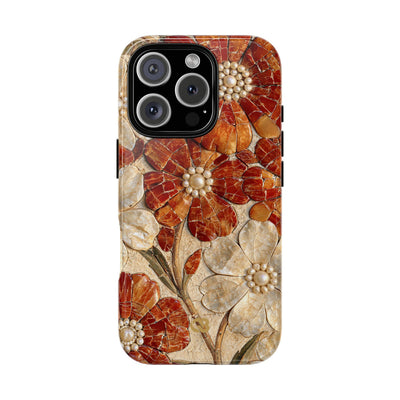 Carnelian Pearl Bloom · Tough Phone Case for iPhone · Orange
