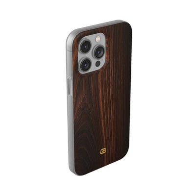 Brown Lite Phone Case for iPhone - Burnished Mahogany Grain