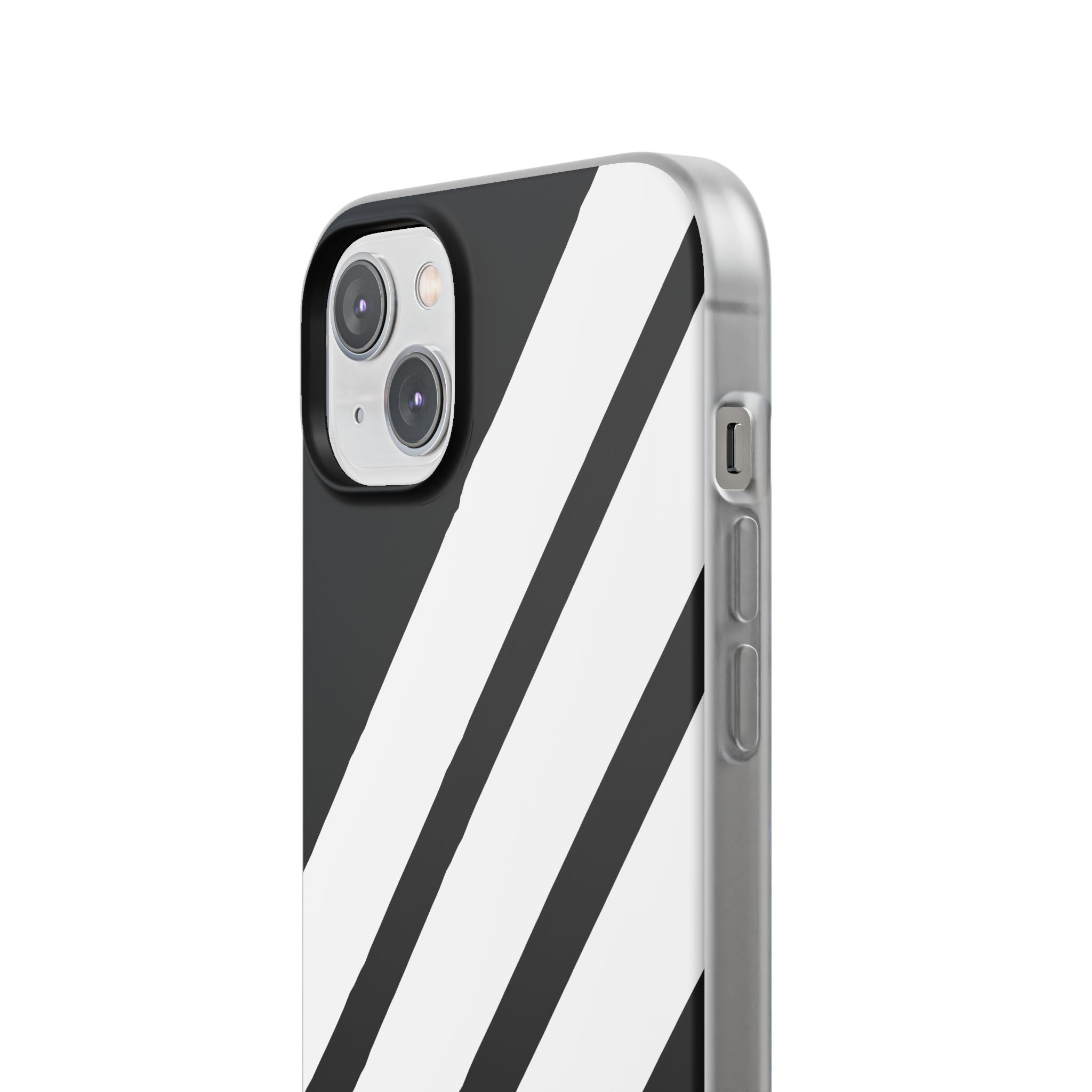 Obsidian White Bars · Soft Handyhülle für iPhone