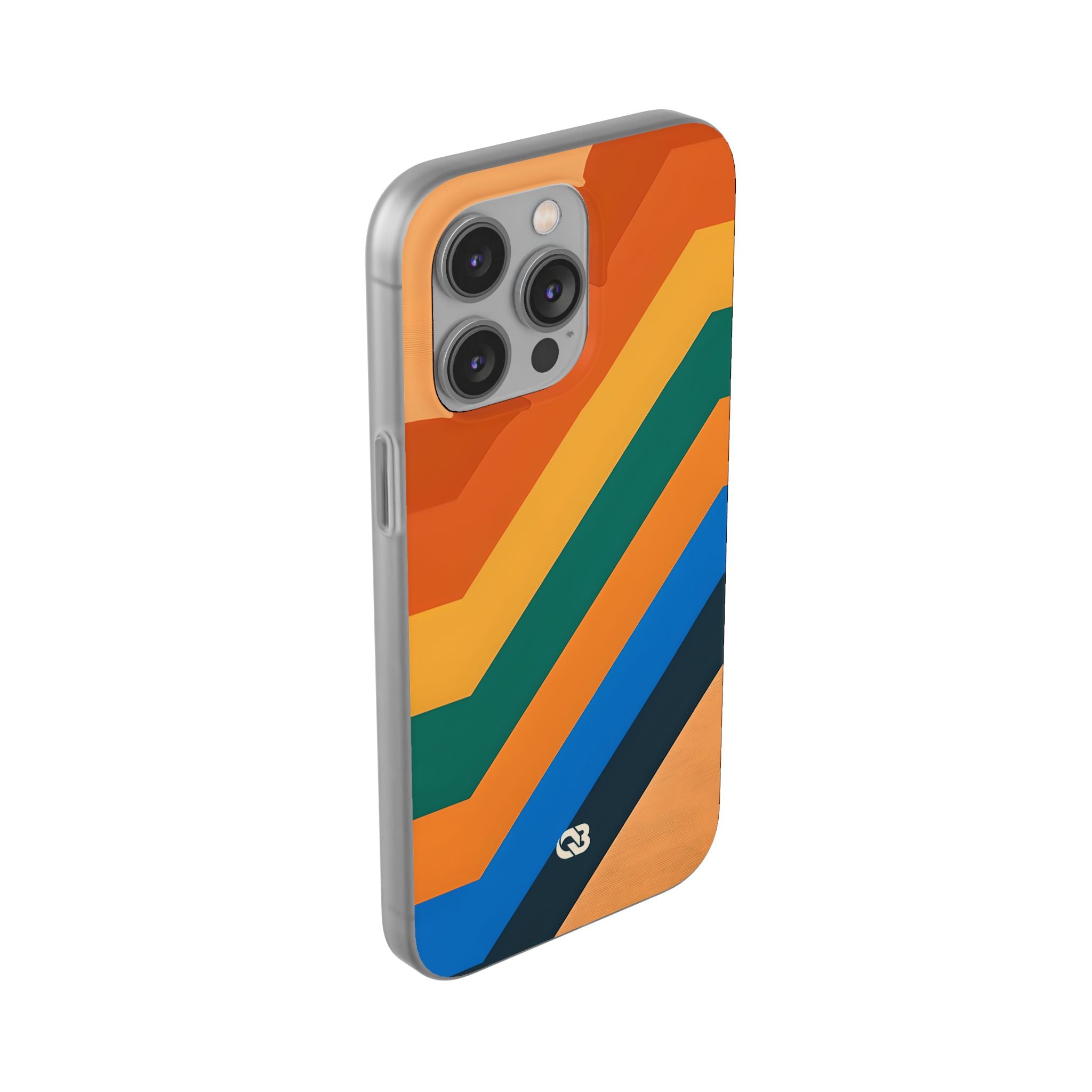 Retro Ridge Lines · Soft Phone Case for iPhone