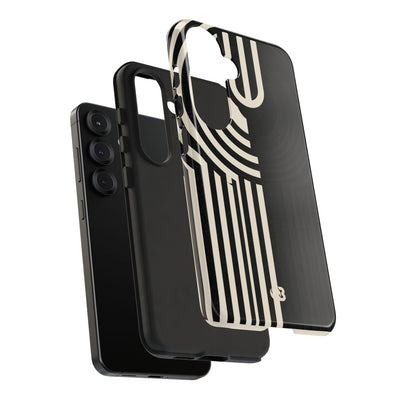 Beige Tough Phone Case for Samsung - Monolith Ivory Signal