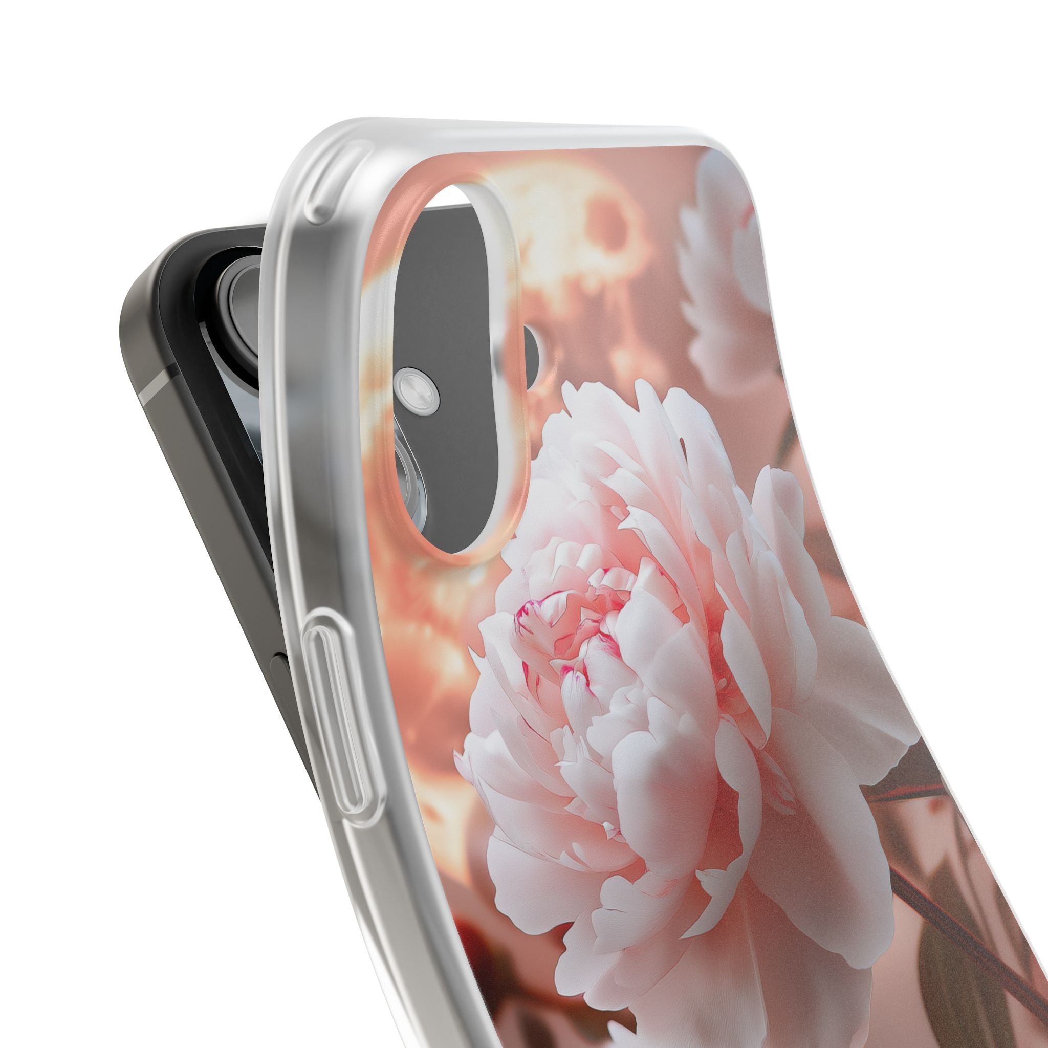 Peony Moonlight iPhone 16 Plus Case - Soft