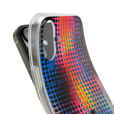 Chromatic Halftone Grid · Lite Phone Case for iPhone ·  Blue