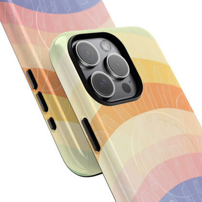 Pastel Rainbow Bands iPhone 15 Pro Max Case - Tough+