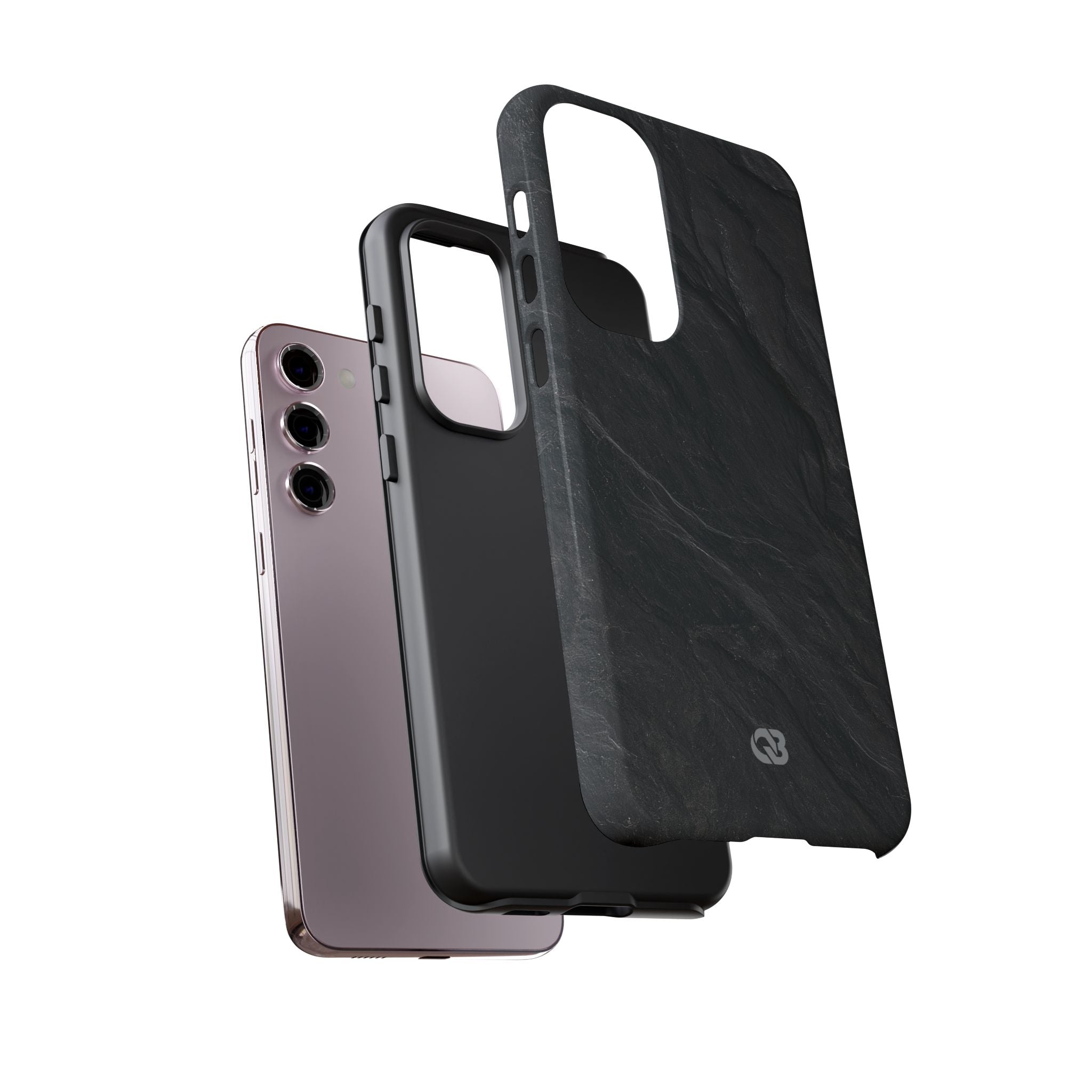 Black Tough Phone Case for Samsung - Midnight Slate Ridge
