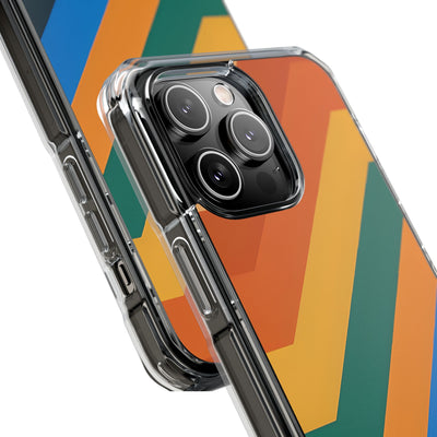 Retro Ridge Lines · Impact Coque de téléphone pour iPhone · Magsafe