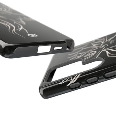 Nordic Moose Contour · Tough Phone Case for Samsung · Black