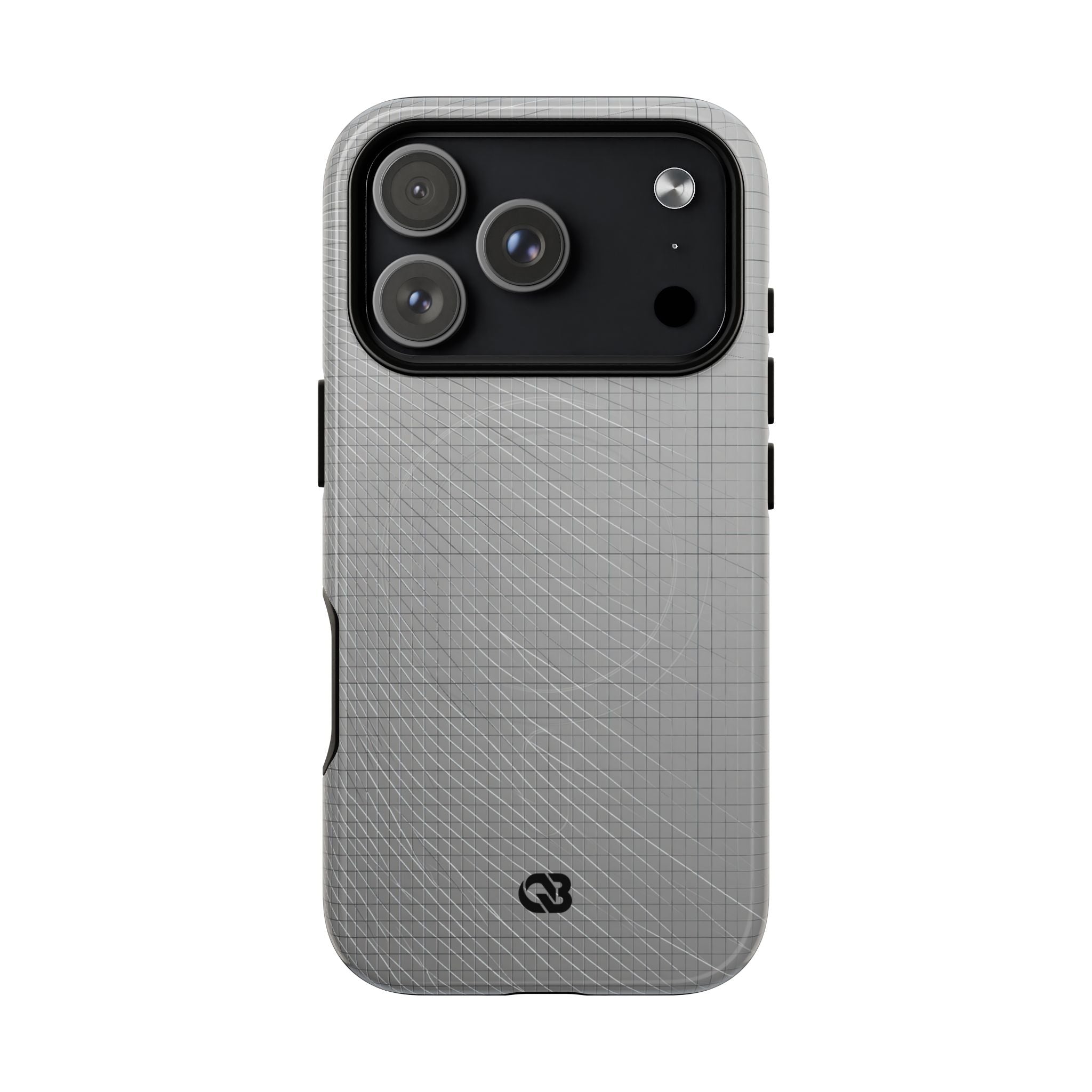 Grey Tough 2.0 Magsafe Phone Case for iPhone - Chrome Mesh Warp