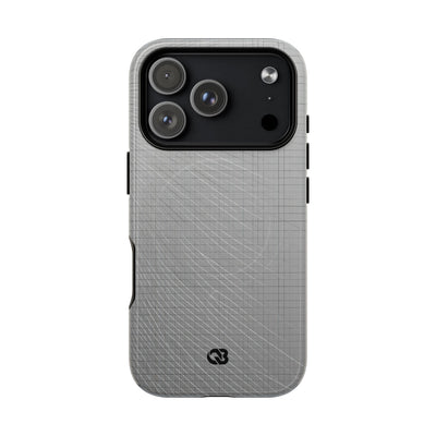 Grey Tough 2.0 Magsafe Phone Case for iPhone - Chrome Mesh Warp