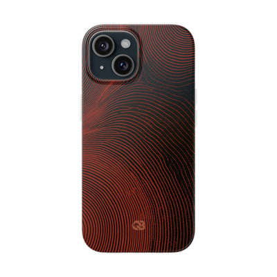 Red Lite Phone Case for iPhone - Terracotta Nerve Map